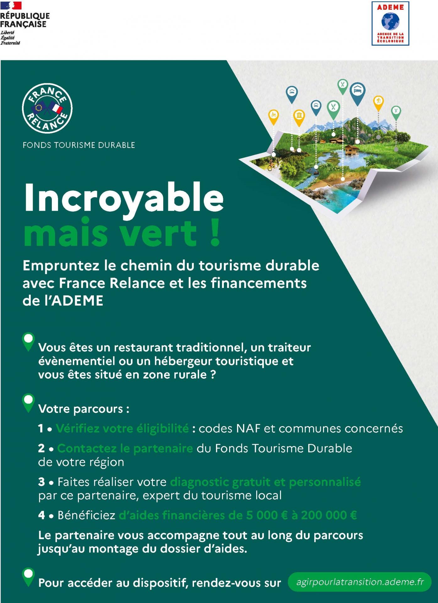 Dispositif fonds tourisme durable flyer de presentation page 1